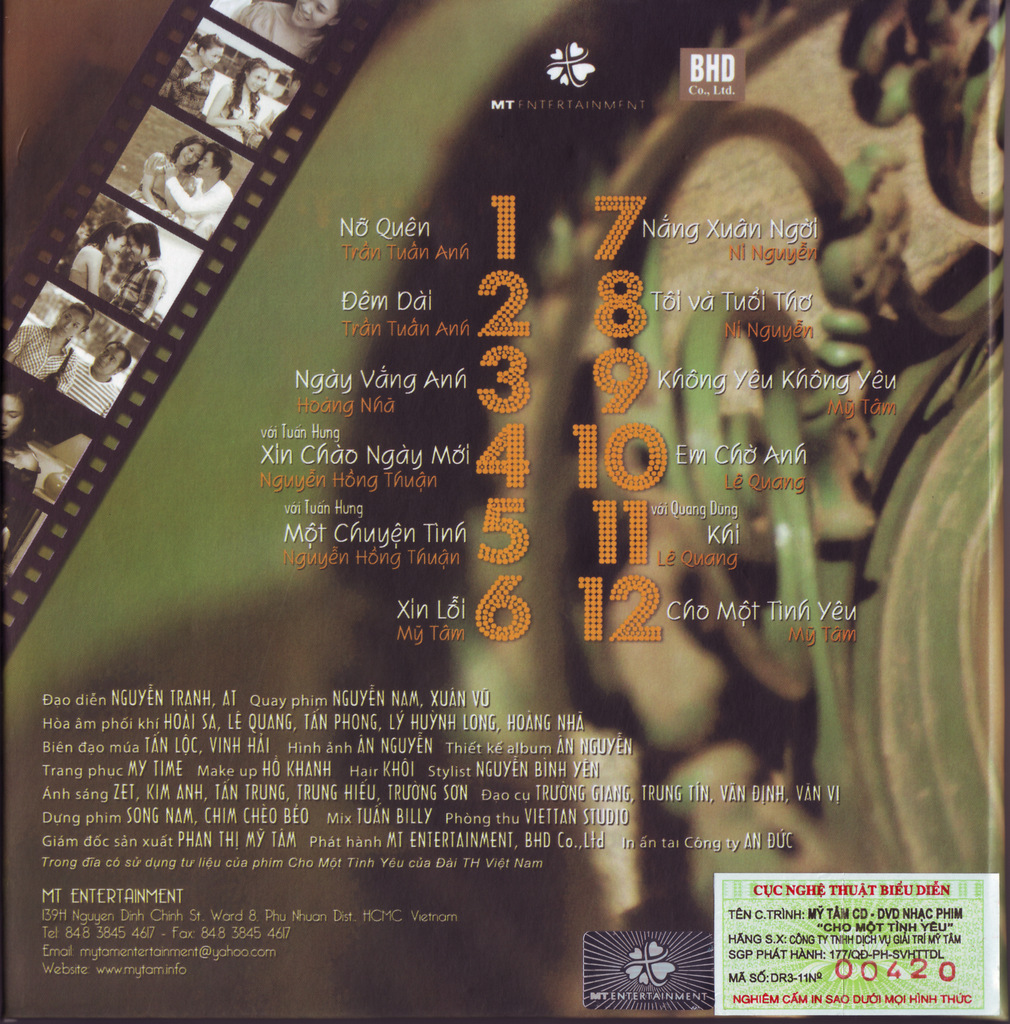Mỹ Tâm CD - Cho Một Tình Yêu