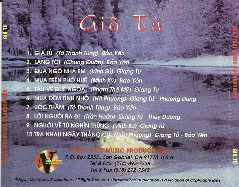 Ngày Mới Music CD - Giã Từ