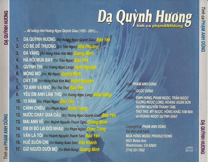 Mưa Hồng CD - Dạ Quỳnh Hương