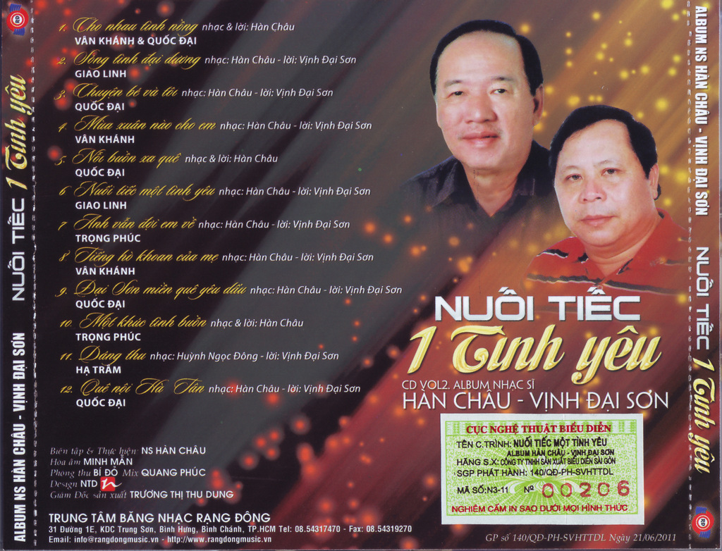 Rạng Đông CD - Nuối Tiếc Một Tình Yêu