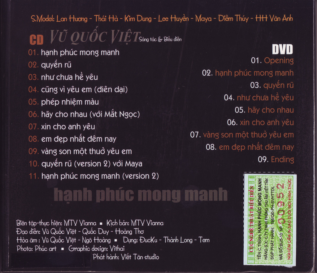 Viết Tân CD - Hạnh Phúc Mong Manh