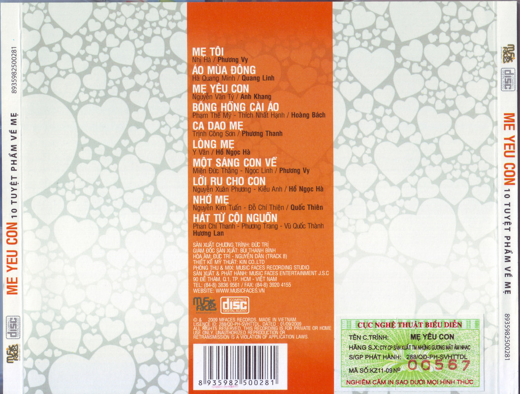 Music Faces CD - Mẹ Yêu Con