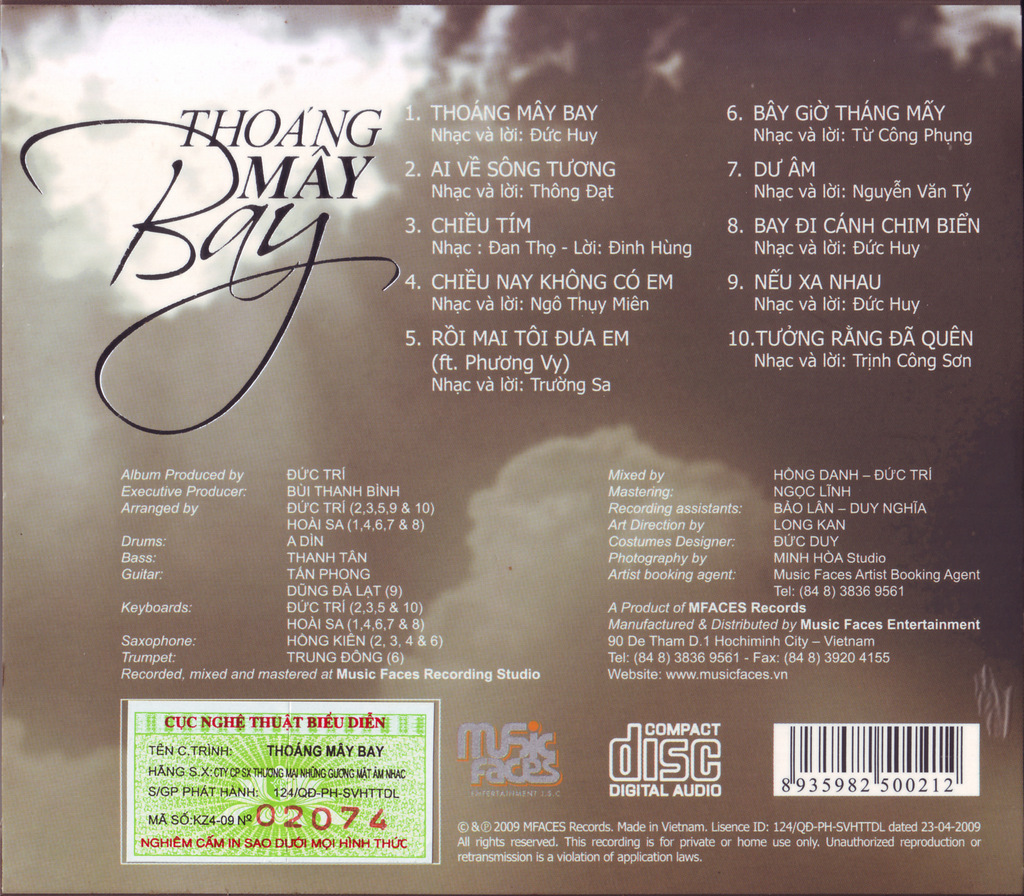 Music Faces CD - Thoáng Mây Bay