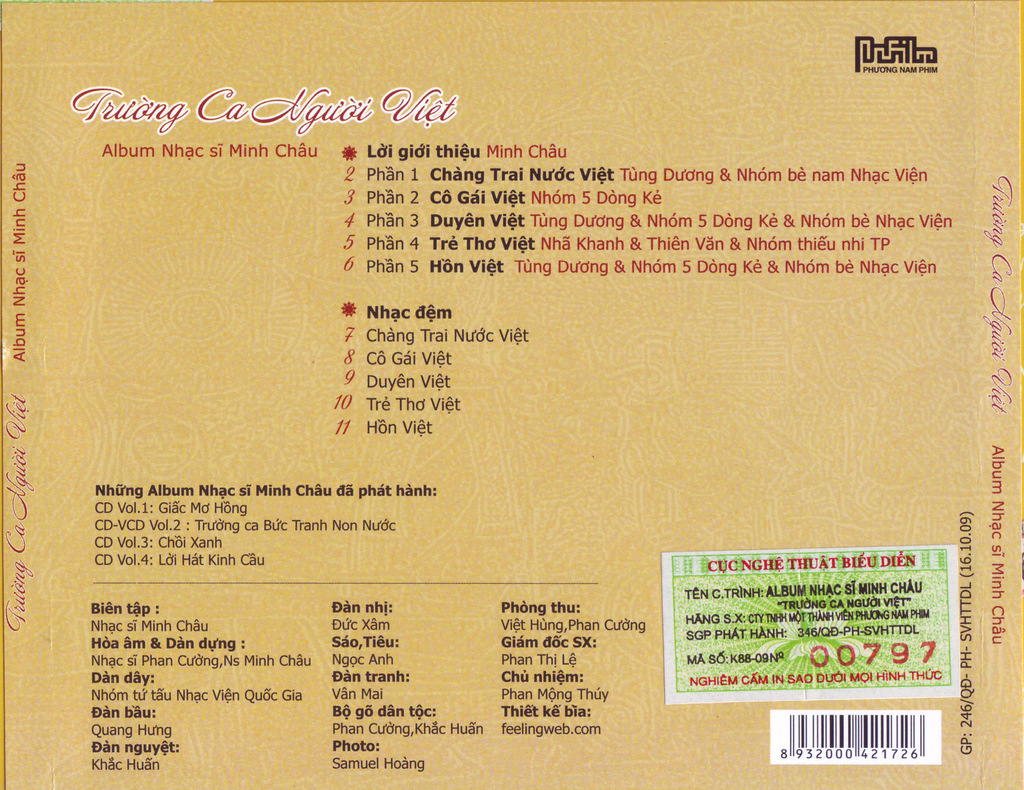 Phương Nam CD - Trường Ca Người Việt