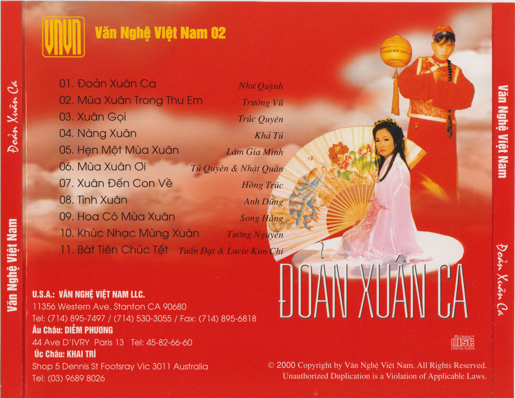 Văn Nghệ Việt Nam CD002 - Đoản Xuân Ca
