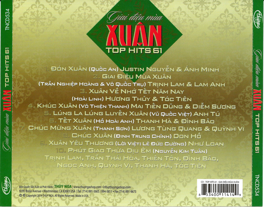 Thúy Nga CD534 - Giai Điệu Mùa Xuân
