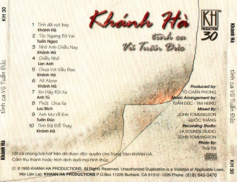 Khánh Hà CD 030 - Tình Ca Vũ Tuấn Đức