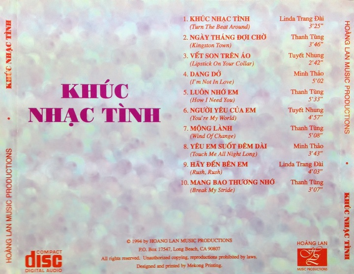 Hoàng Lan CD - Khúc Nhạc Tình