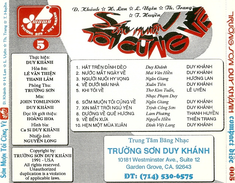 Trường Sơn Duy Khánh CD 05 - Sớm Muộn Tôi Cũng Về