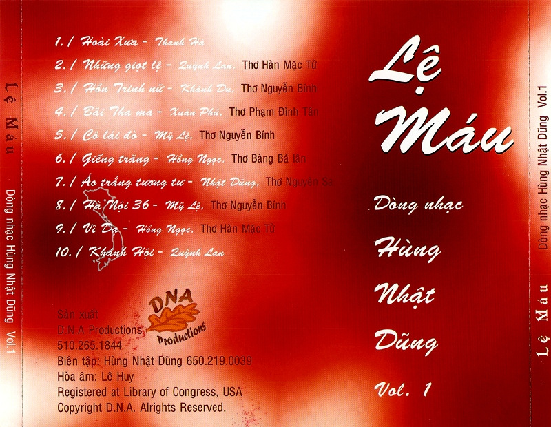 DNA Productions CD - Lệ Máu