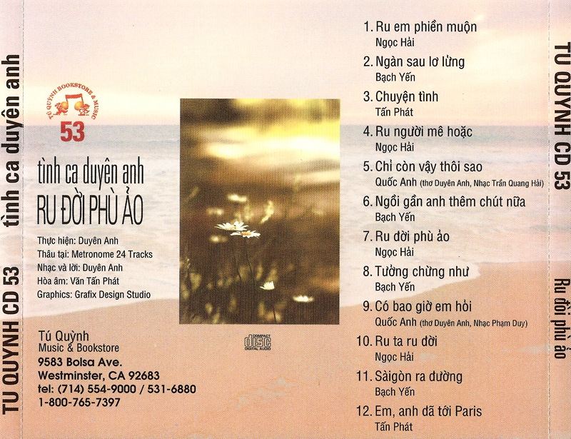 Tú Quỳnh CD 053 - Ru Đời Phù Ảo