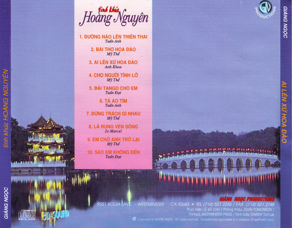 Giáng Ngọc CD - Ai Lên Xứ Hoa Ðào