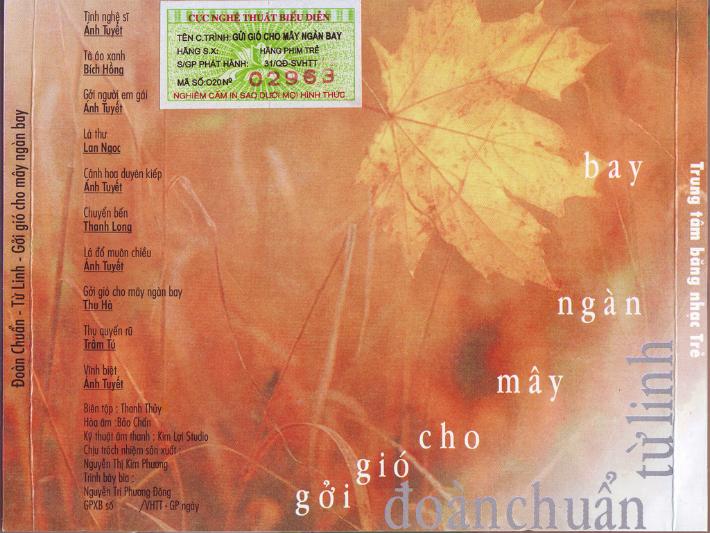 Băng Nhạc Trẻ CD - Gởi Gió Cho Mây Ngàn Bay