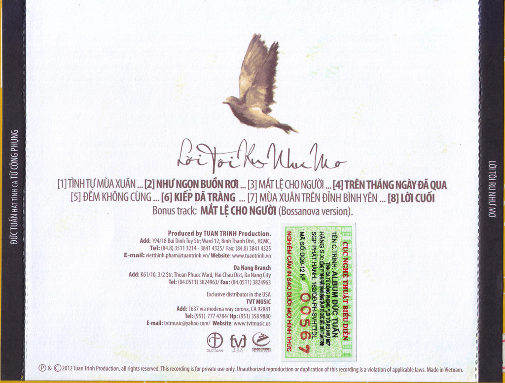 Tuấn Trinh CD - Lời Tôi Ru Nhơ Mơ