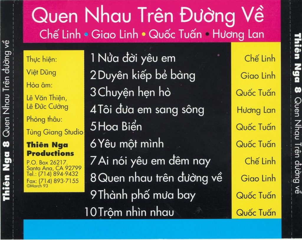 Thiên Nga CD 8 - Quen Nhau Trên Đường Về
