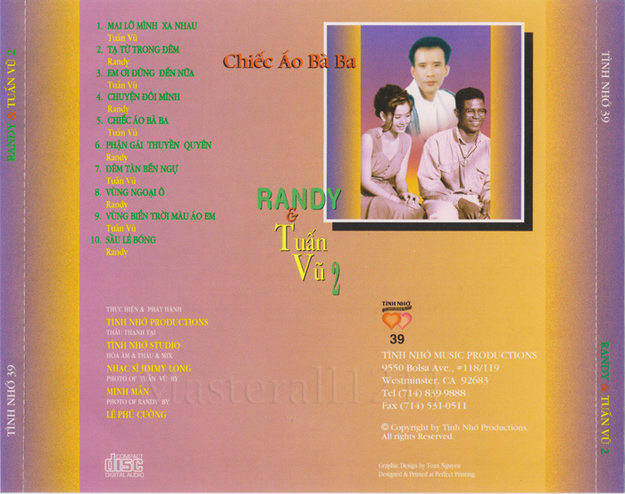 Tình Nhớ CD 039 - Randy & Tuấn Vũ 2 - Chiếc Áo Bà Ba