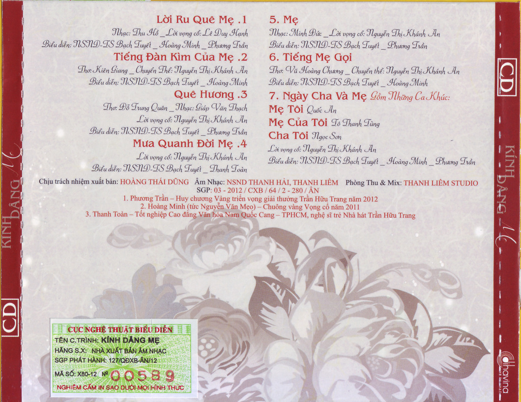 Dihavina CD - Kính Dâng Mẹ