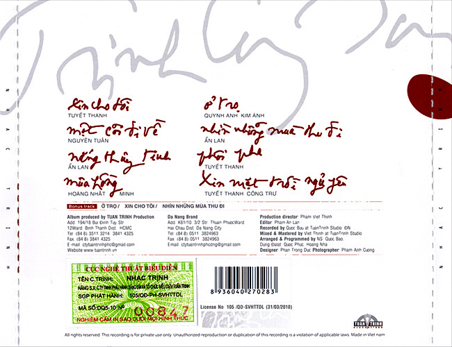 Tuấn Trinh CD - Tình Khúc Trịnh Công Sơn