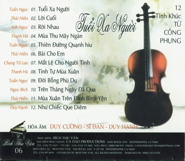 Bích Thu Vân CD - Tình Khúc Từ Công Phụng - Tuổi Xa Người