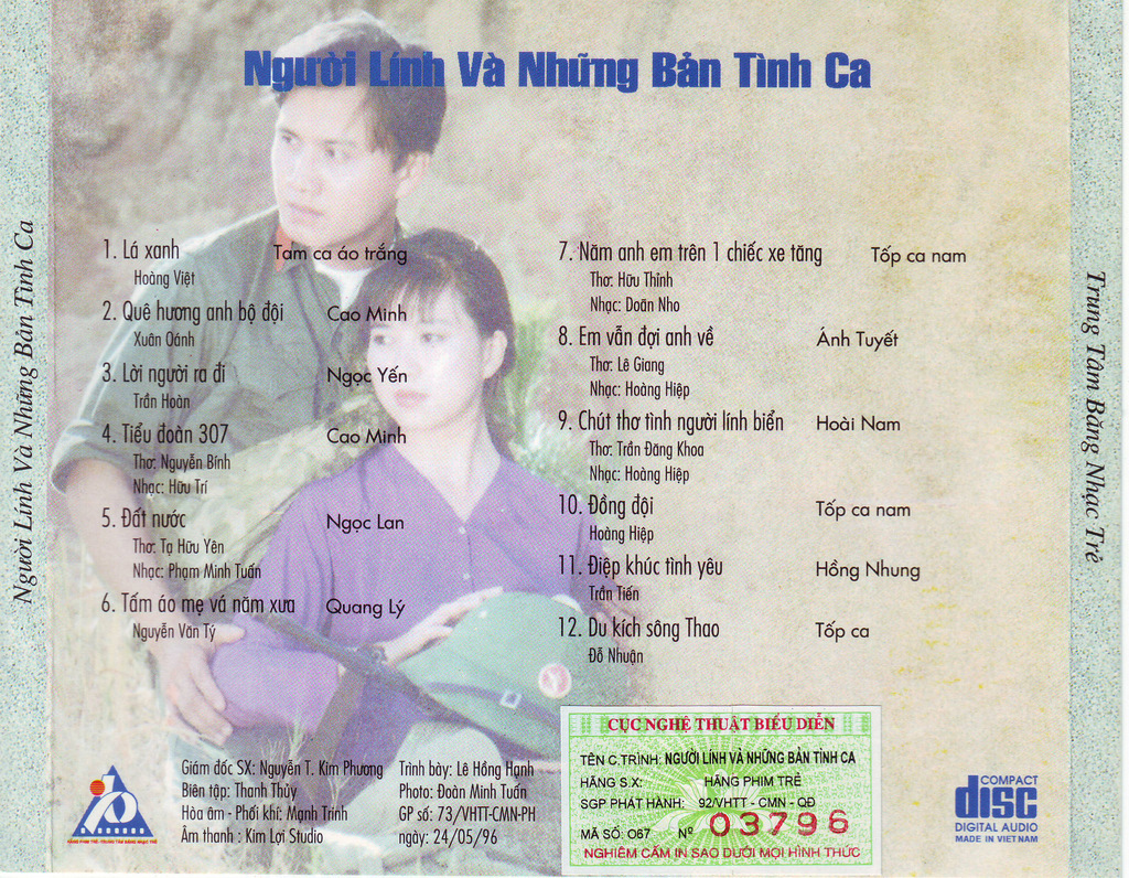 Băng Nhạc Trẻ CD - Người Lính Và Những Bản Tình Ca
