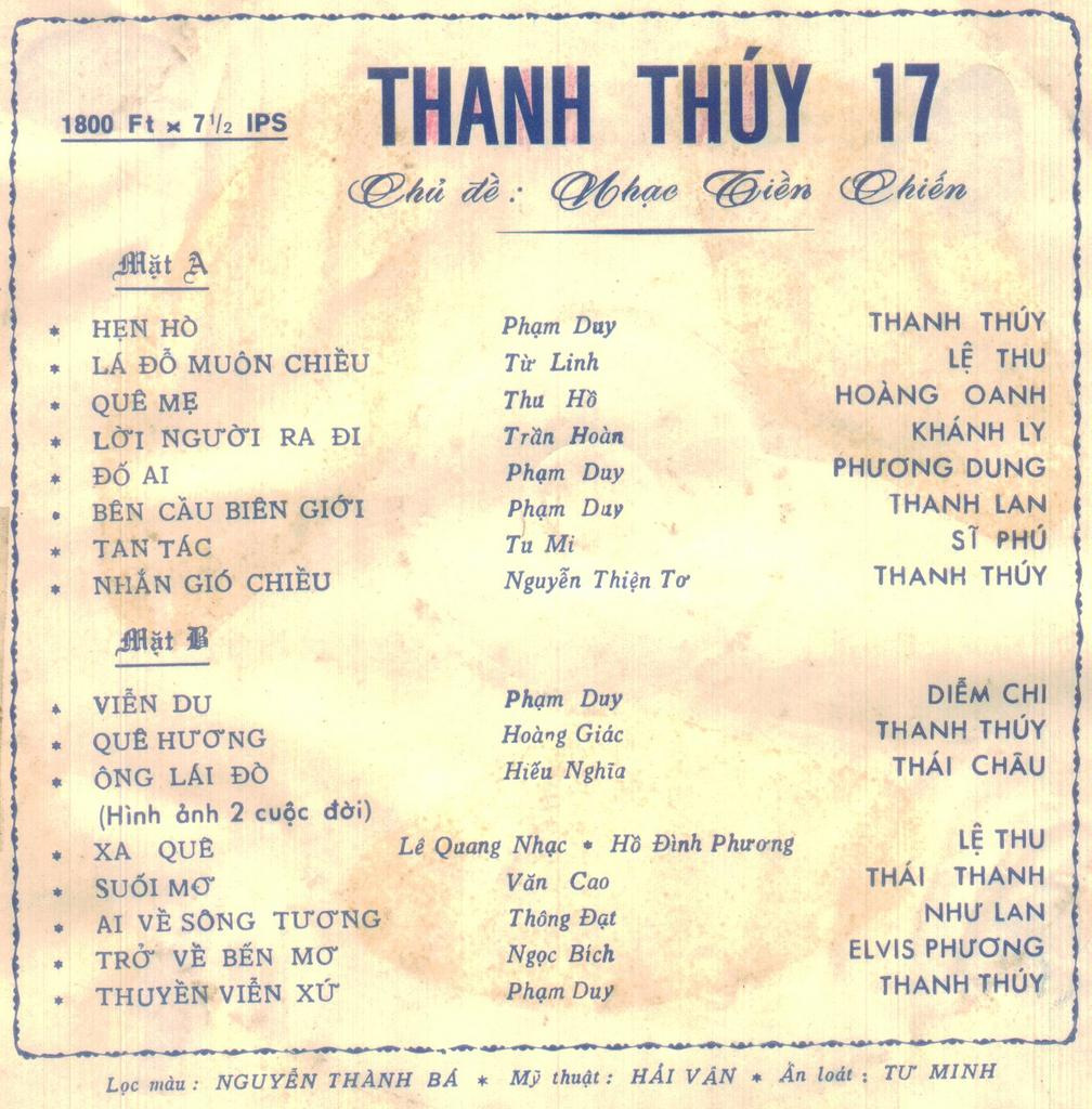 Thanh Thúy 17 - Nhạc Tiền Chiến