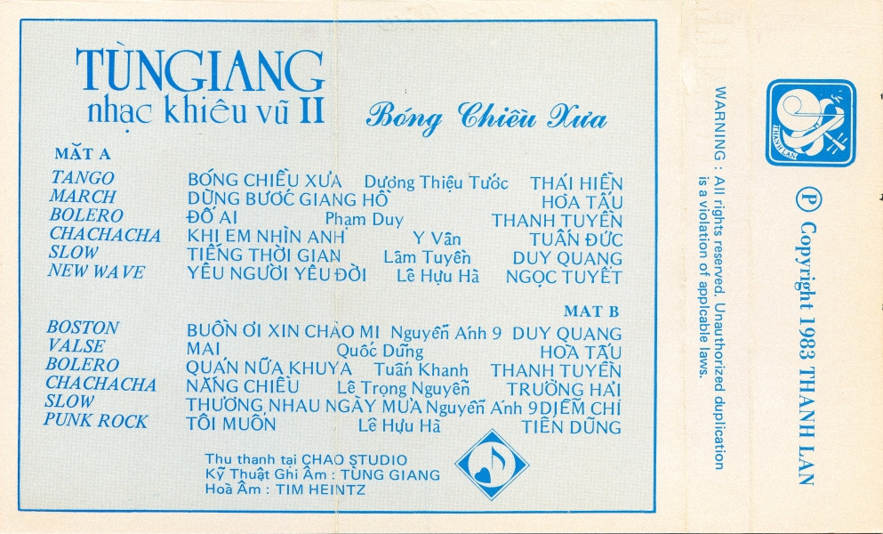 Thanh Lan CS89 - Tùng Giang Nhạc Khiêu Vũ II - Bóng Chiều Xưa