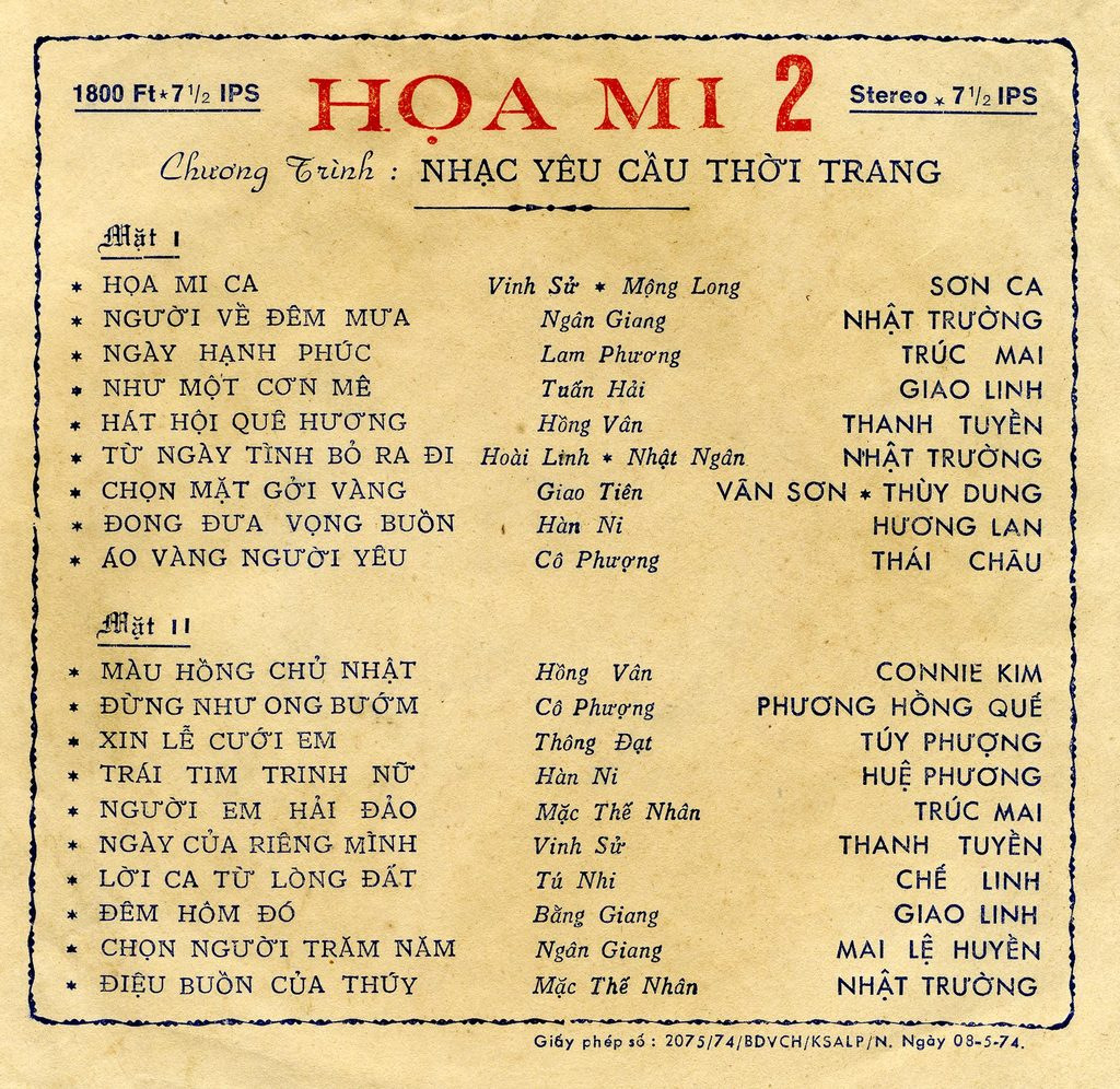 Họa Mi 2 - Nhạc Yêu Cầu Thời Trang