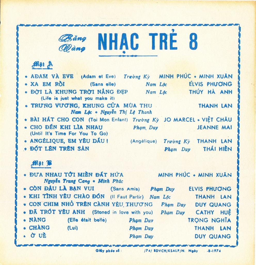 Nhạc Trẻ 8 - Pre 75