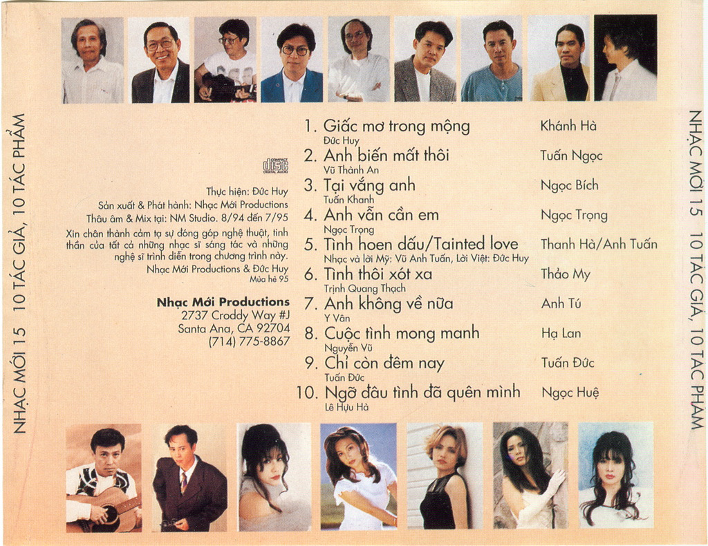Nhạc Mới CD15 - 10 Tác Giả, 10 Tác Phẩm