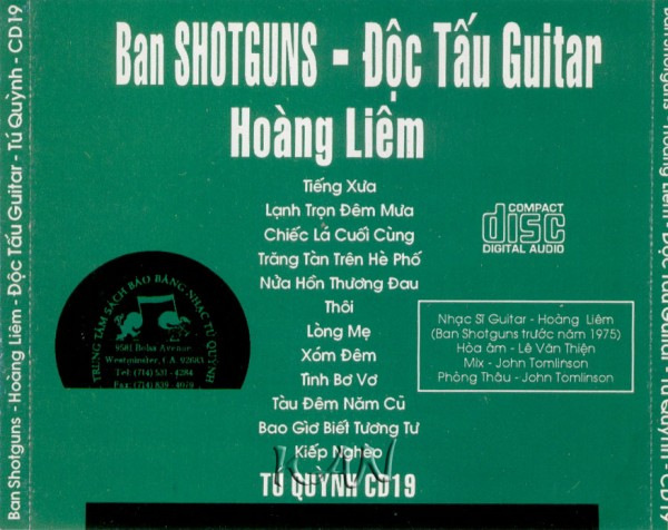 Tú Quỳnh CD019 - Shotguns - Guitar Hoàng Liêm