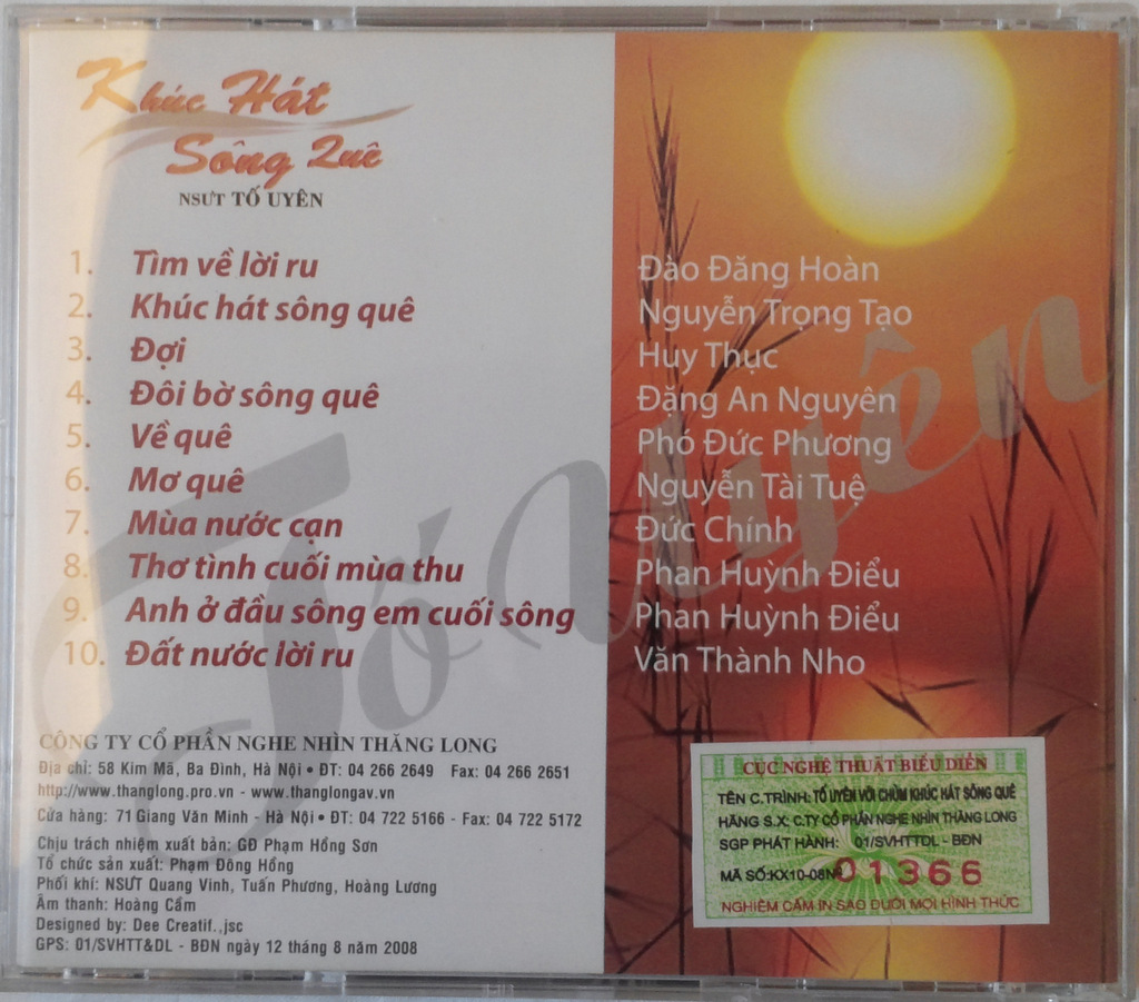 Thăng Long CD - Khúc Hát Sông Quê