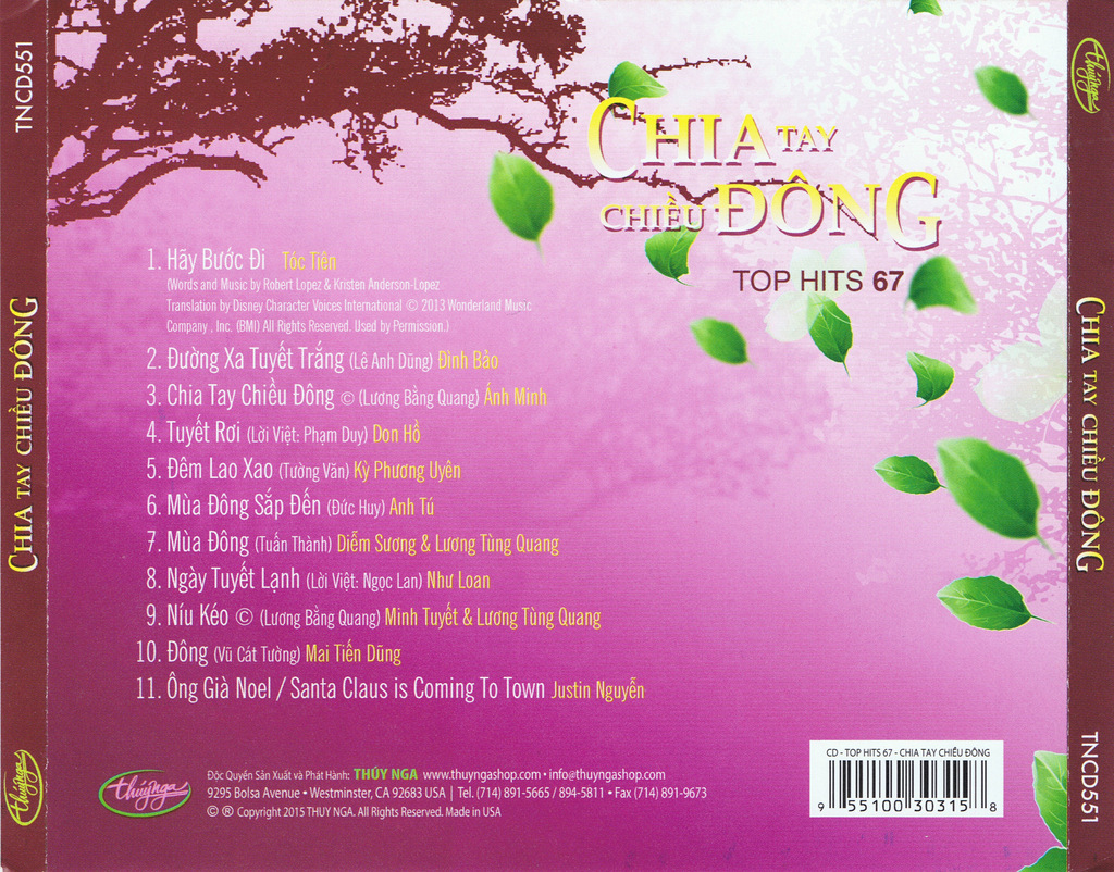 Thúy Nga CD551 - Chia Tay Chiều Đông