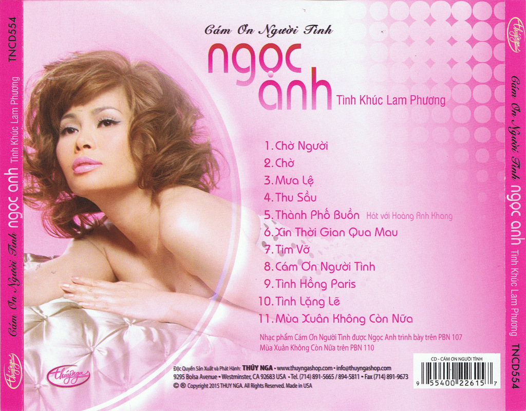 Thúy Nga CD554 - Cảm Ơn Người Tình