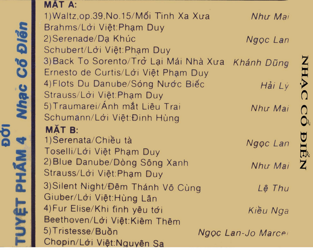 Tape Đời - Nhạc Cổ Điển (Tuyệt Phẩm 4)