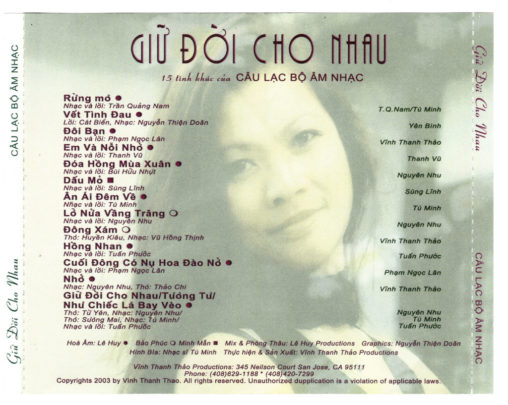 Câu Lạc Bộ Âm Nhạc CD - Giữ Đời Cho Nhau