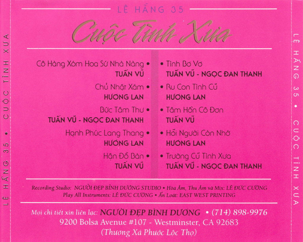 Lệ Hằng CD035 - Cuộc Tình Xưa