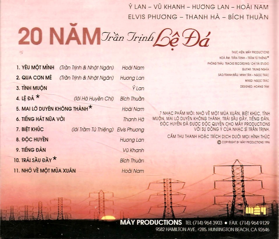 Mây CD - Lệ Đá (20 Năm Trần Trịnh)