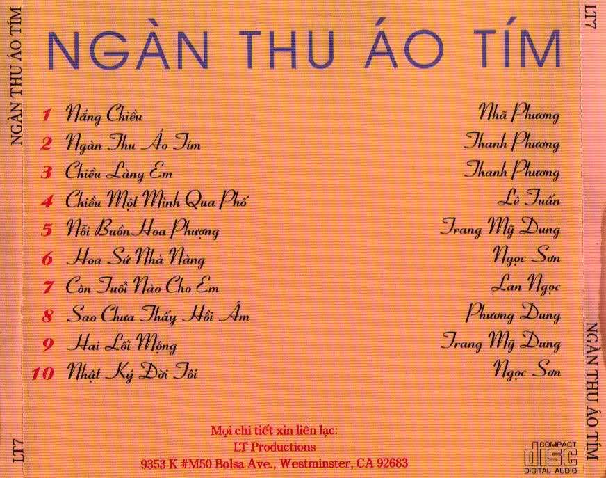 LT Productions CD007 - Ngàn Thu Áo Tím