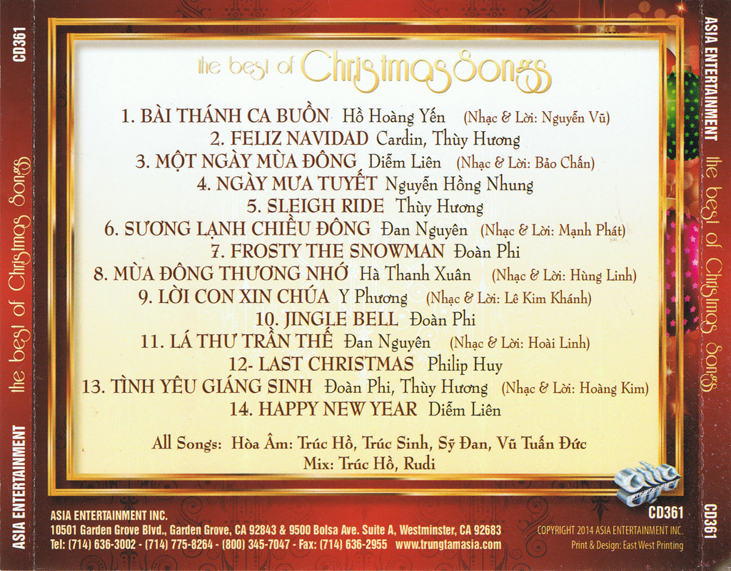 Asia CD361 - The best of Christmas songs