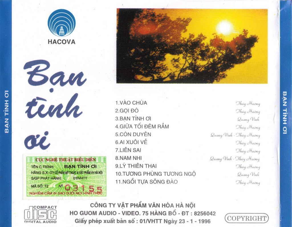 Hồ Gươm CD - Bạn Tình Ơi