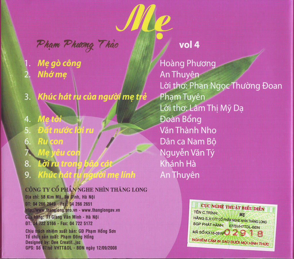 Thăng Long CD - Mẹ (Phạm Phương Thảo)
