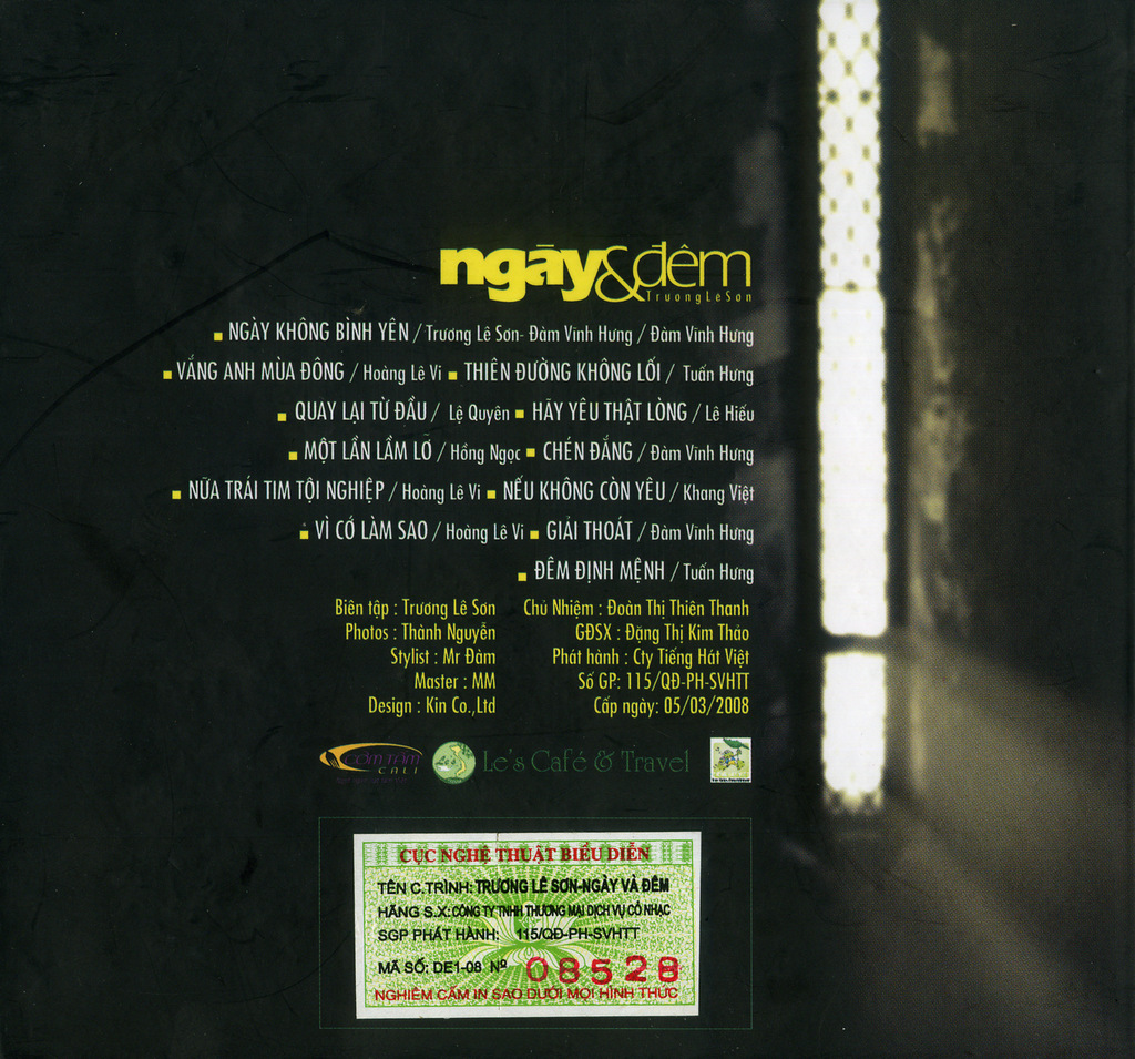Tiếng Hát Việt CD - Ngày Và Đêm (Tình Khúc Trương Lê Sơn)