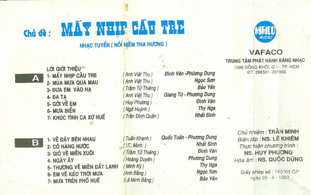 Vafaco CD - Mấy Nhịp Cầu Tre
