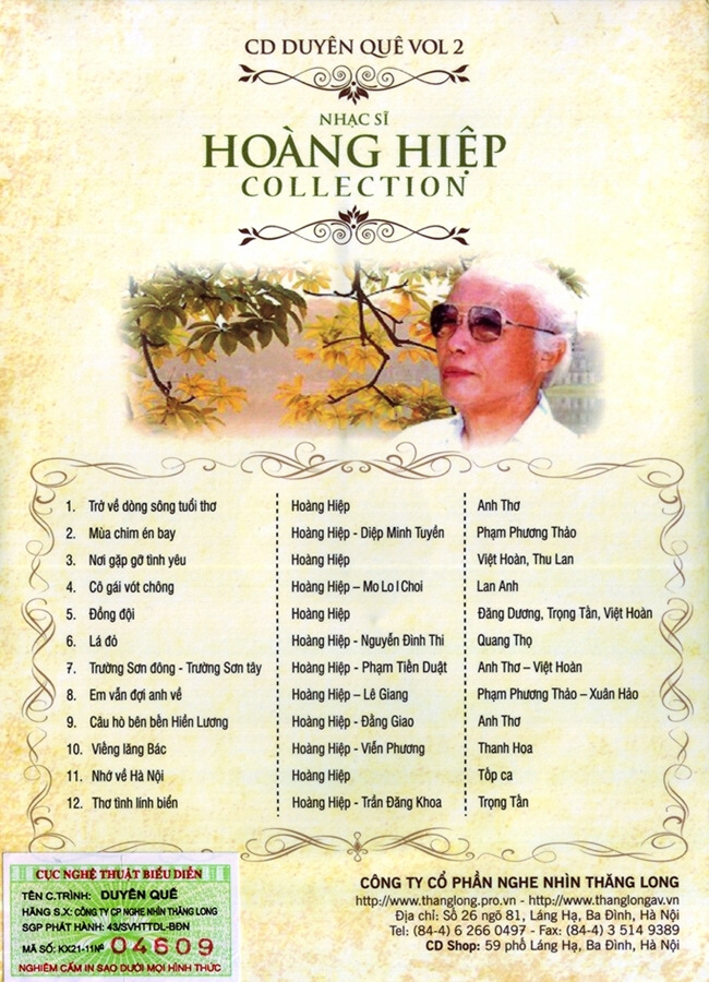 Thăng Long CD - Nhạc Sĩ Hoàng Hiệp Collection