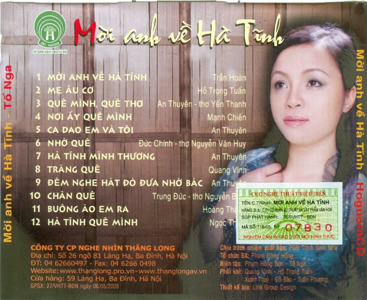 Thăng Long CD - Mời Anh Về Hà Tĩnh