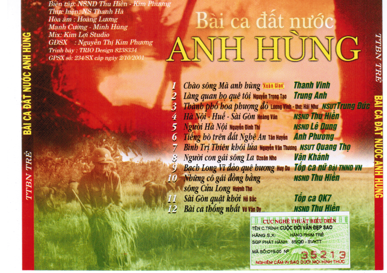 Băng Nhạc Trẻ CD - Bài Ca Đất Nước Anh Hùng