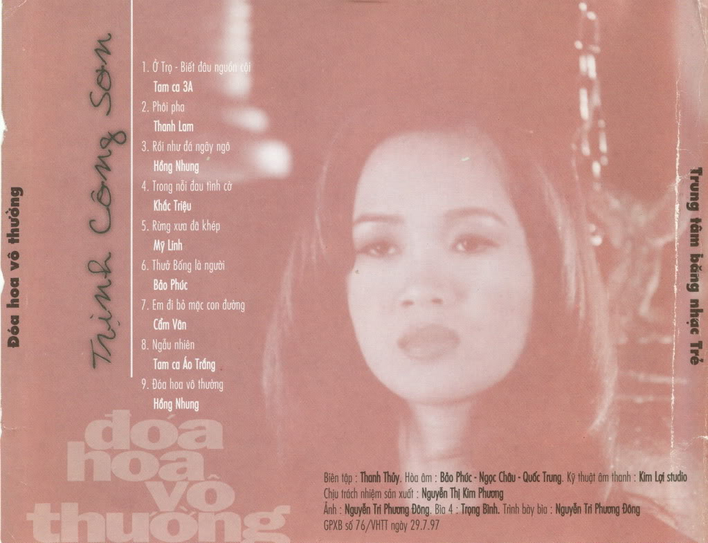 Băng Nhạc Trẻ CD - Hồng Nhung - Đóa Hoa Vô Thường