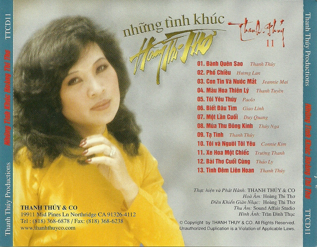 Thanh Thúy CD11 - Những Tình Khúc Hoàng Thi Thơ
