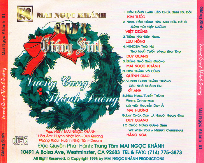 Mai Ngọc Khánh CD061 - Giáng Sinh - Vương Cung Thánh Đường