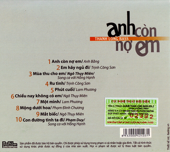 Phương Nam CD - Thăng Long Bass - Anh Còn Nợ Em